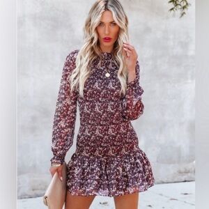 Vici Floral Ruched Dress